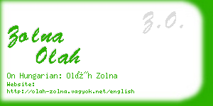 zolna olah business card
